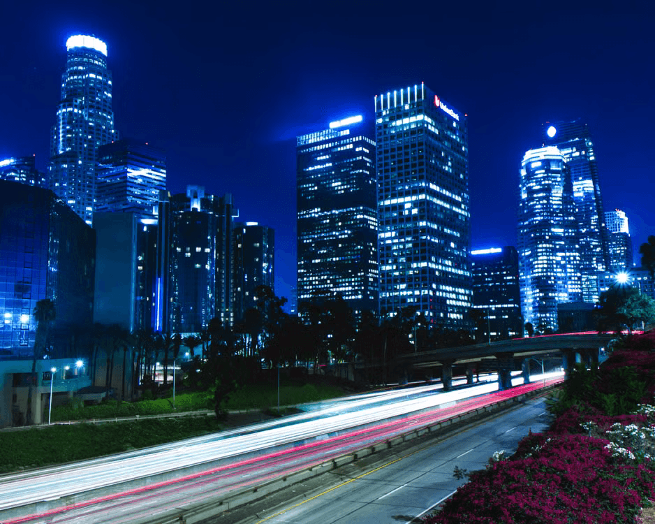 Miami skyline at night